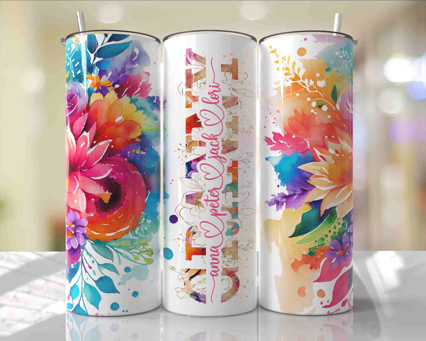 Mom Tumbler Flower Light